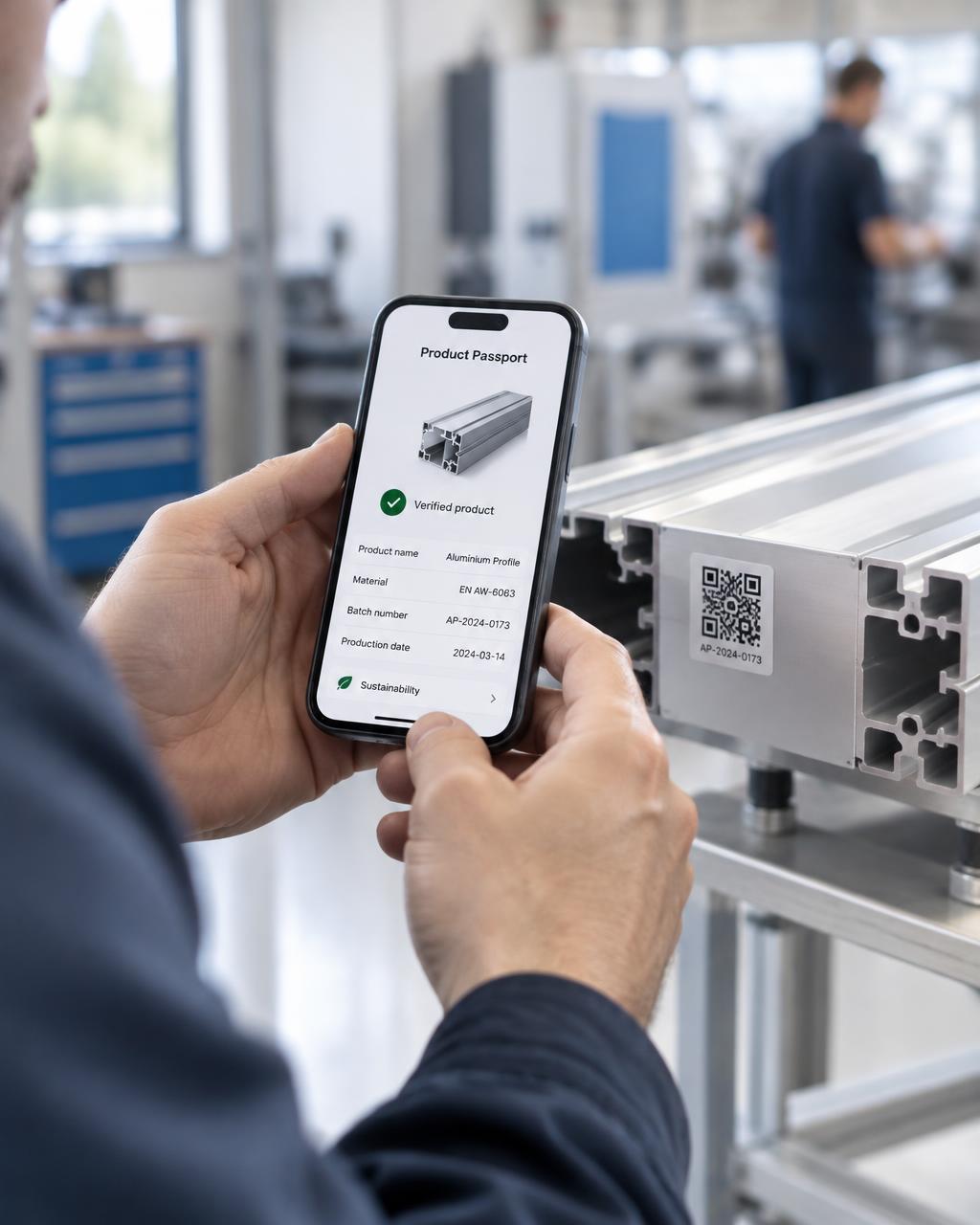 Scanning a Digital Product Passport QR code
